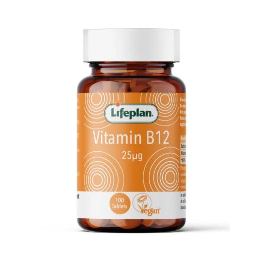 LIFEPLAN vitaminas B12 25 mcg, N100