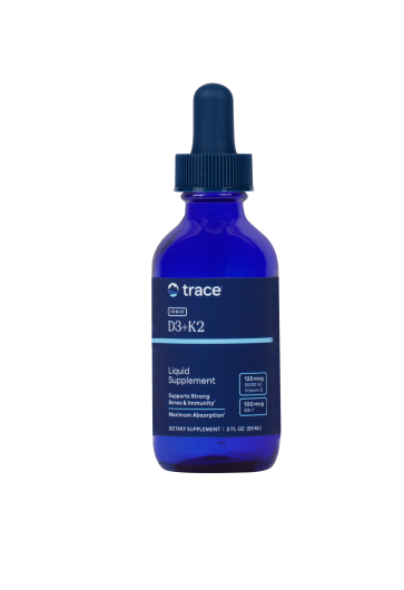TRACE MINERALS vitamino D3 ir K2 396 dozės, 59 ml