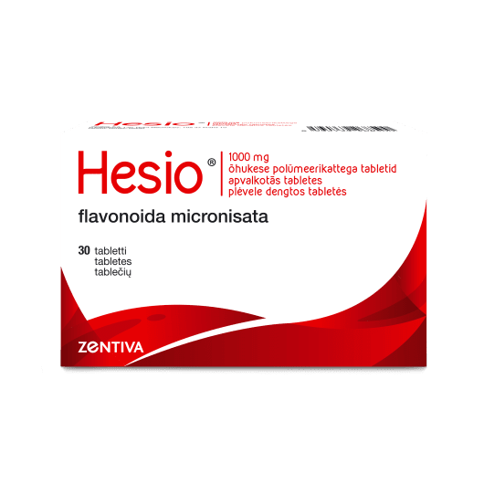 Hesio 30 plėvele dengtų tablečių, 1000 mg