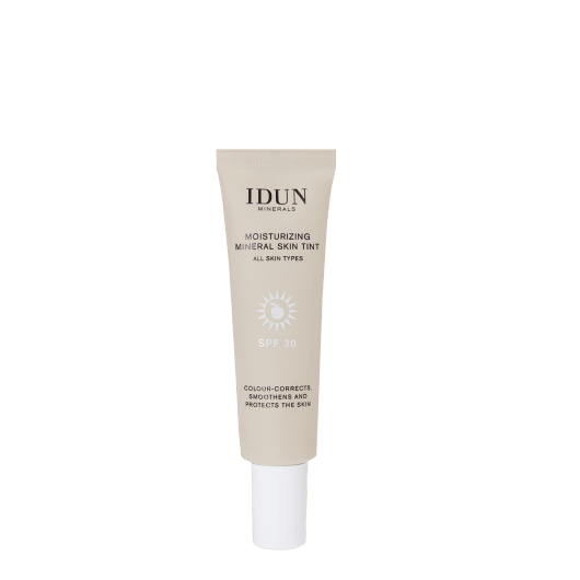 IDUN Minerals SKIN TINT drėkinamasis veido kremas su atspalviu SPF 30, Light/Medium Nr. 1412, 27 ml