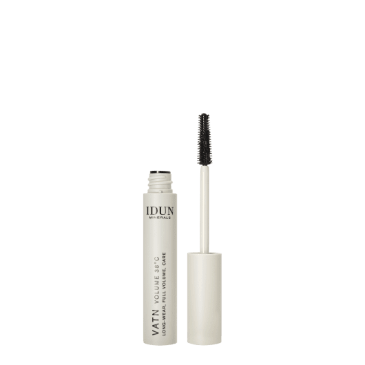 IDUN Minerals suteikiantis apimties vandeniui atsparus blakstienų tušas, juodos spalvos VATN VOLUME Nr.5016, 9 ml