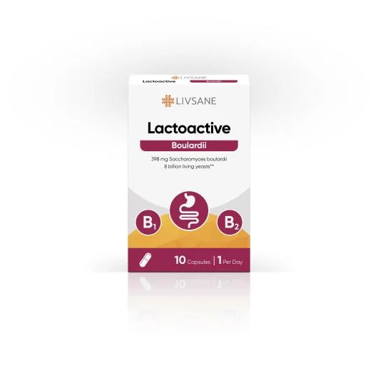 LIVSANE Lactoactive Boulardii kapsulės N10