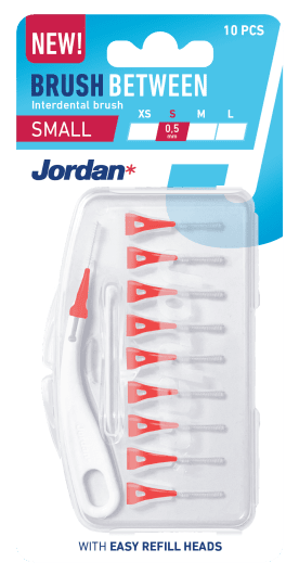JORDAN „Clinic S“ tarpdančių šepetėliai, 0,5 mm. 10 vnt.