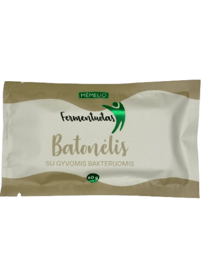 MĖMELIO FERMENTUOTAS batonėlis su gyvomis bakterijomis, 60 g, N1