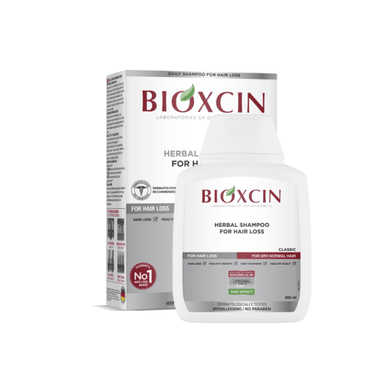BIOXCIN šampūnas nuo plaukų slinkimo normaliems, sausiems plaukams, 300 ml