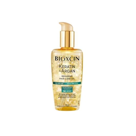 BIOXCIN atstatomasis plaukų aliejus su kertinu ir arganų aliejumi, 150 ml