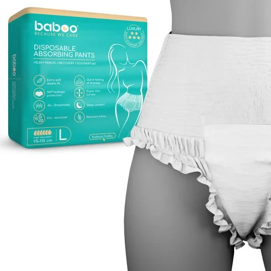 Baboo vienkartinės sugeriančios kelnaitės, L dydis, 5 vnt
