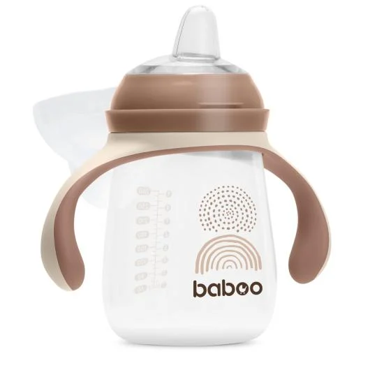 Baboo gertuvė su silikoniniu snapeliu, 260ml, 6+ mėn, Au Naturale