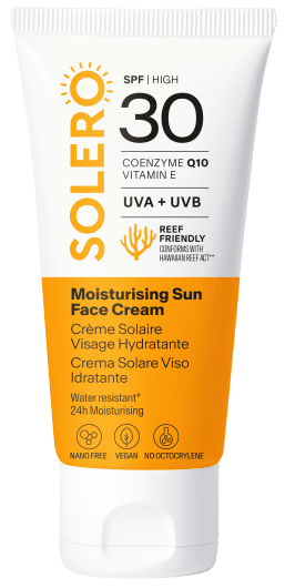 SOLERO drėkinamasis veido kremas nuo saulės SPF 30, 50 ml