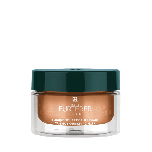 RENE FURTERER drėkinanti ir glotnumo suteikianti kaukė sausiems plaukams su taukmedžiu ir keramidais SUBLIME KARITE, 200 ml