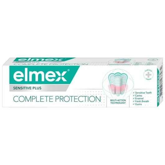 ELMEX dantų pasta jautrių dantų apsaugai SENSITIVE PLUS COMPLETE PROTECTION, nuo 12 metų, 75 ml