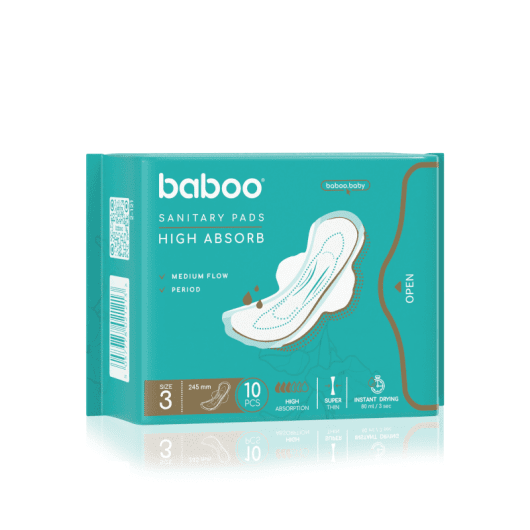 BABOO higieniniai paketai, 10 vnt, 3 dydis