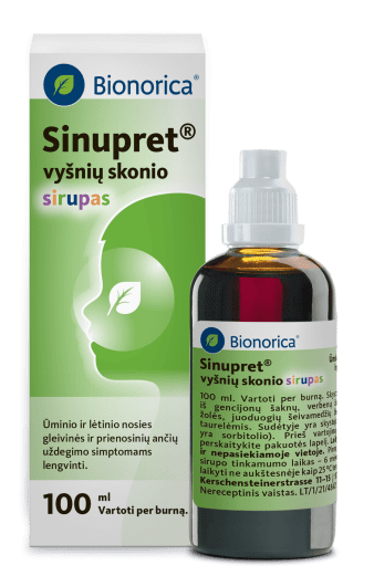 SINUPRET vyšnių skonio sirupas 100 ml