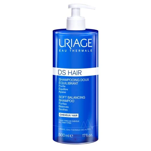 URIAGE D.S. šampūnas, švelnus balansuojamasis, 500ml
