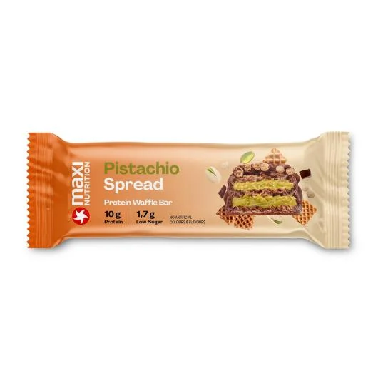 MAXINUTRITION baltyminis vaflio batonėlis su pistacijų kremu, 39 g