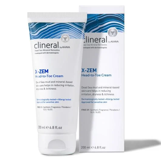 CLINERAL by AHAVA X-ZEM viso kūno kremas, 200 ml