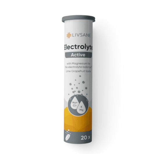 LIVSANE Electrolyte Active elektrolitų šnypšiančios tabletės, N20