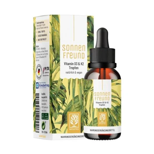 NATURTREU SAULĖS DRAUGAS Vitaminas D3 + K2 (1000 TV), 30 ml