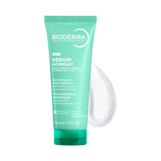 BIODERMA švelnus šveitiklis riebiai ir mišriai odai Sébium Gommant, 75 ml