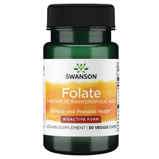 SWANSON Folio (Metiltetrahidrofolinė) rūgštis 680µg, veganiškos kapsulės, N30
