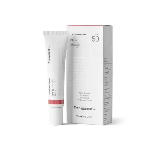 TRANSPARENT LAB Lip Tinted Gloss SPF50 lūpų balzamas su atspalviu - Terracota, 15 ml