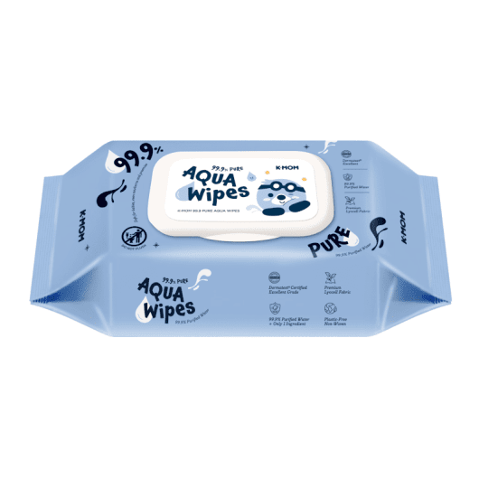 K-MOM 99.9% Pure Aqua Wipes drėgnos servetėlės, N60