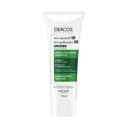 VICHY DERCOS šampūnas nuo pleiskanų, normaliems ir riebaluotis linkusiems plaukams, 95 ml