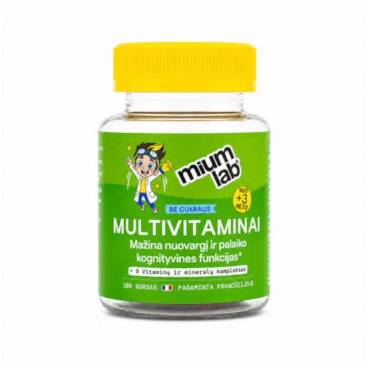 MIUM Lab Maisto papildai KIDS MULTIVITAMINAI. Be cukraus. Guminukai, N30