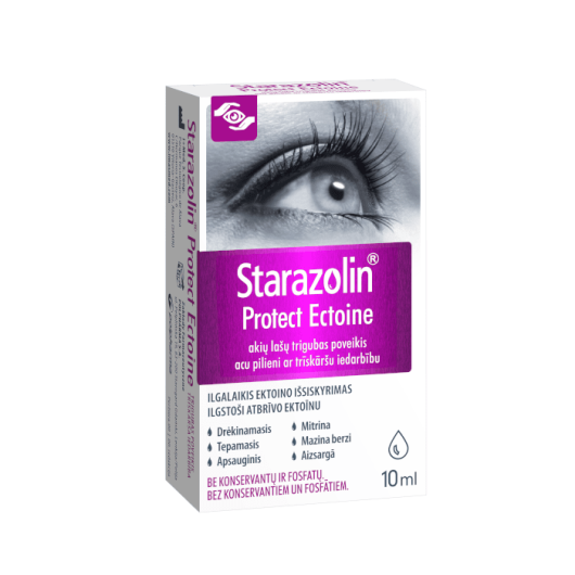 Starazolin Protect Ectoine akių lašai, 10 ml