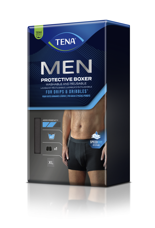 TENA Men Protective Boxer Black XL N1