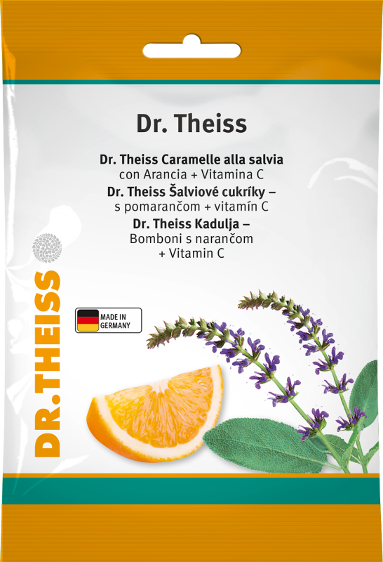 DR. THEISS apelsinų skonio šalavijų ledinukai su vitaminu C 75 g