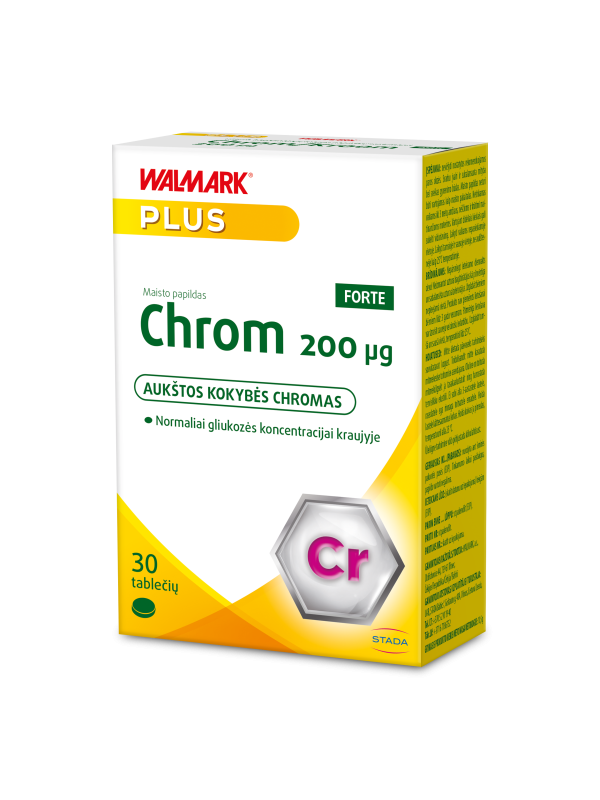WALMARK Chrom Forte 200 µg tabletės N30