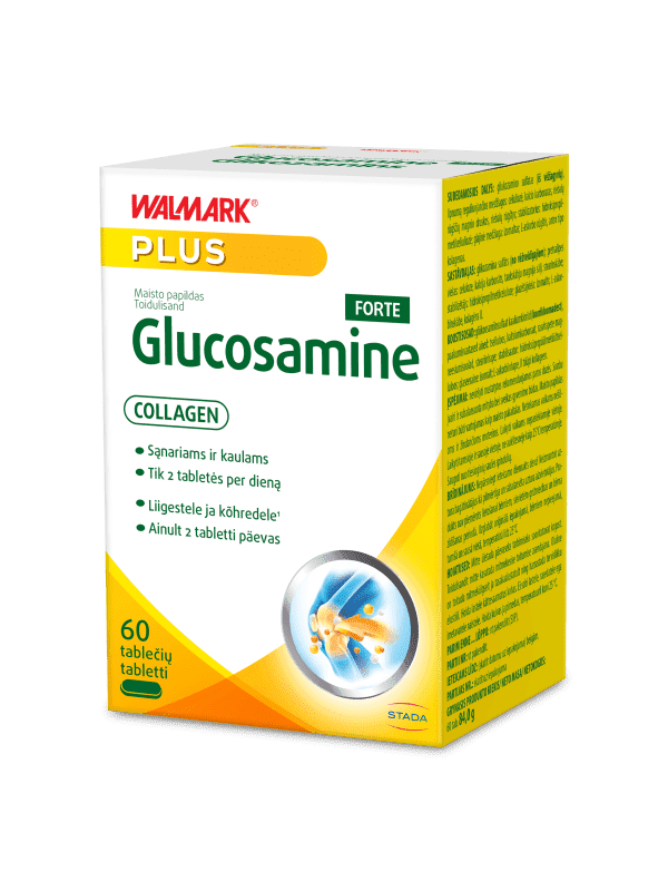 WALMARK tabletės Glucosamine + Collagen FORTE N60