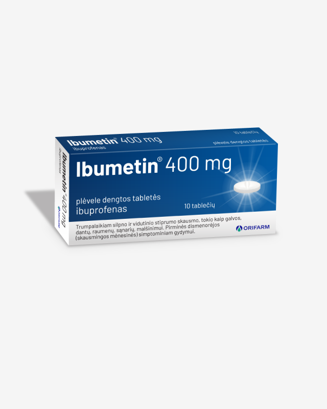 IBUMETIN 400 mg plėvele dengtos tabletės N10