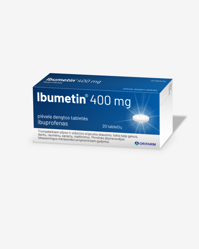 IBUMETIN 400 mg plėvele dengtos tabletės N20