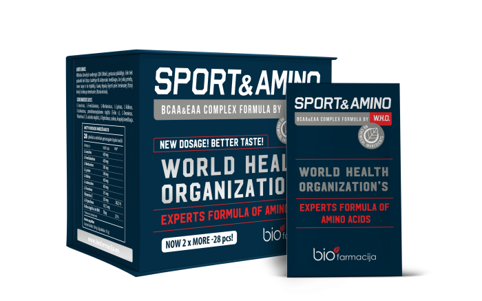 BIOFARMACIJA SPORT&AMINO W.H.O milteliai N28