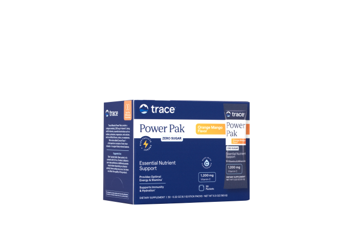 TRACE MINERALS POWER PACK Imunitetui ir energijai elektrolitai su vitaminu C N30