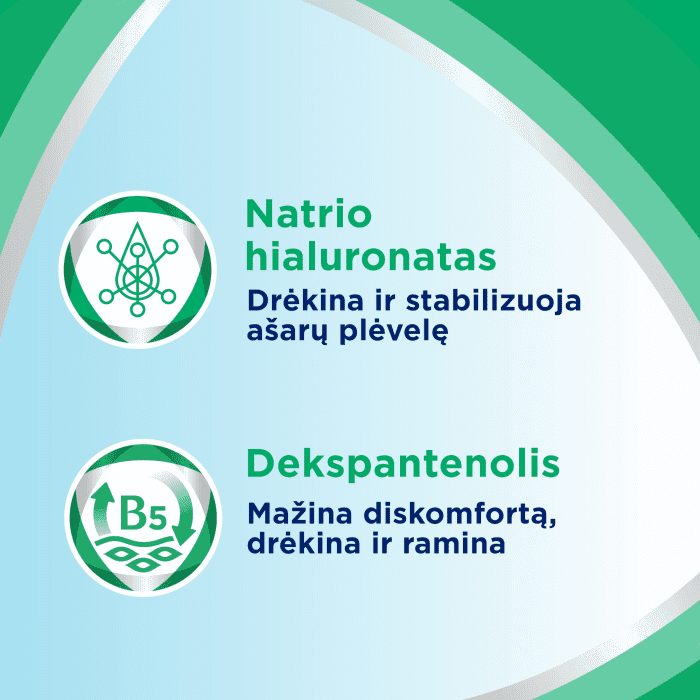BEPANTHEN EYE akių lašai sausoms akims, 0,5 ml x 20 vnt.