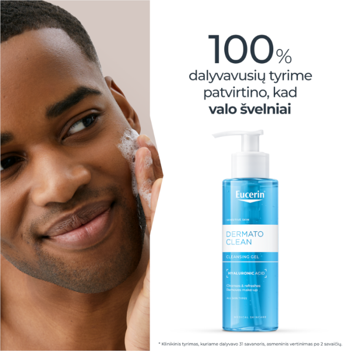 EUCERIN Dermatoclean prausimosi gelis visų tipų veido odai, 200ml