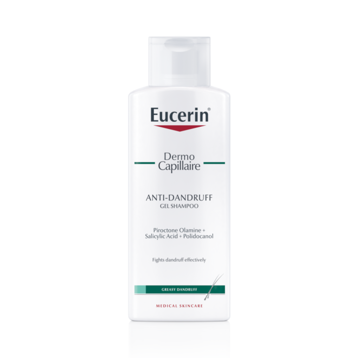 EUCERIN gelinis šampūnas nuo riebių pleiskanų DERMOCAPILLAIRE 250 ml