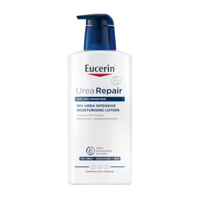 EUCERIN UreaRepair 10 % Urea intensyvus drėkinamasis losjonas labai sausai odai, 400 ml