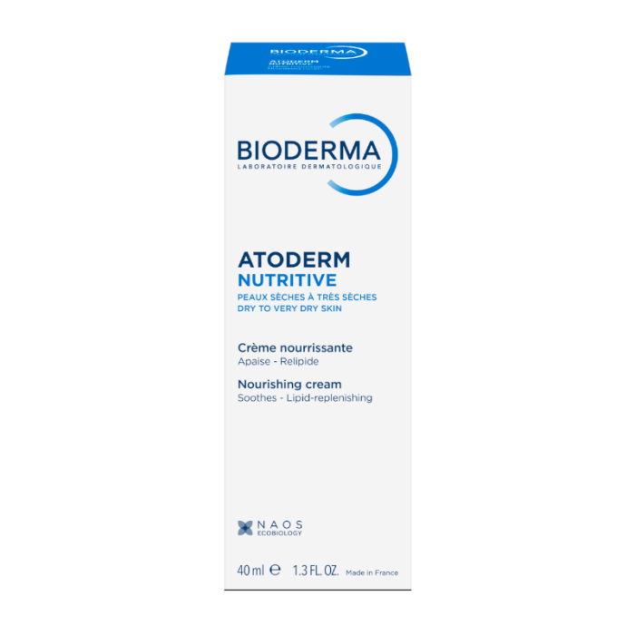 BIODERMA intensyviai maitinantis ir raminantis veido kremas sausai odai ATODERM NUTRITIVE, 40 ml