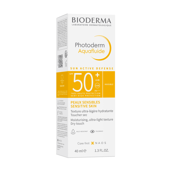 BIODERMA apsauga nuo saulės visų tipų odai PHOTODERM AQUAFLUIDE SPF50+ , 40 ml