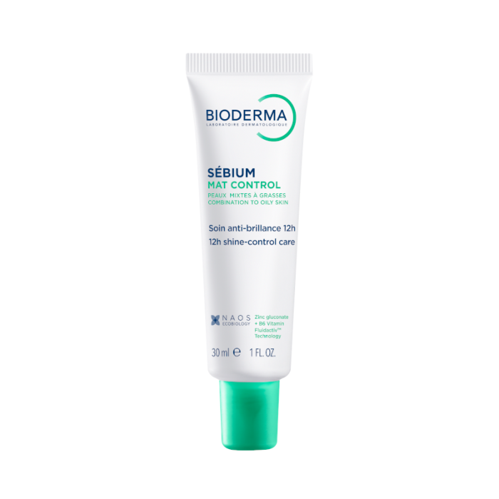 BIODERMA drėkinantis ir kontroliuojantis odos blizgesį kremas riebiai ir mišriai odai SEBIUM MAT CONTROL, 30 ml