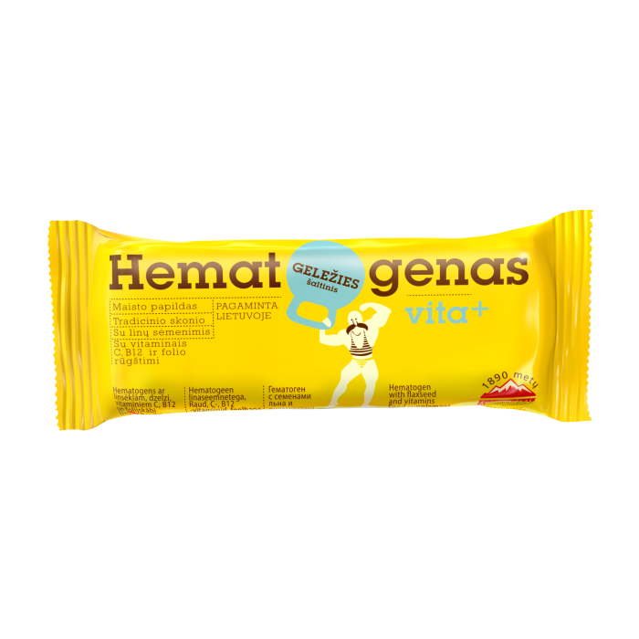Hematogenas Vita+ su linų sėmenimis ir vitaminais 50 g