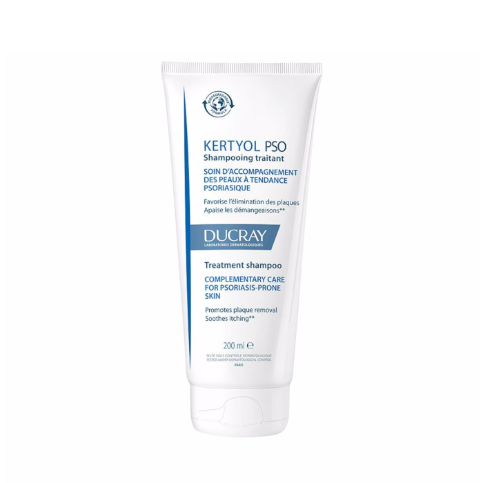 DUCRAY pleiskanojančios, psoriazės pažeistos galvos odos šampūnas KERTYOL P.S.O. 200 ml