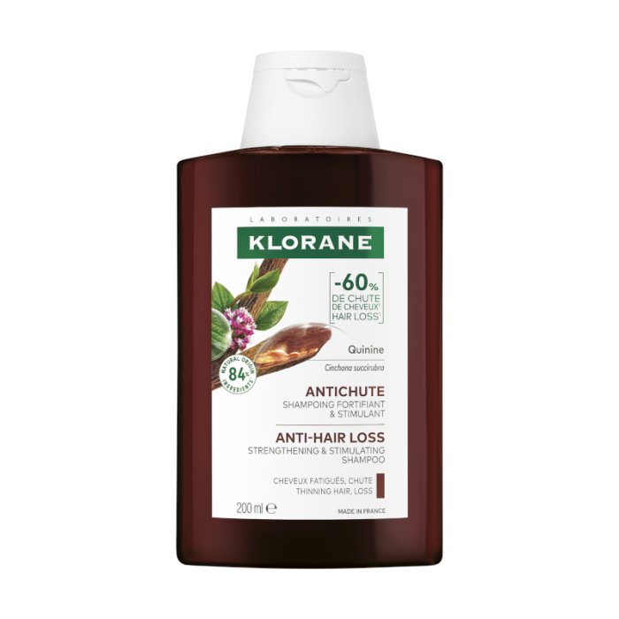 KLORANE šampūnas slenkantiems plaukams su chininu ir vitaminu B Quinine 200 ml