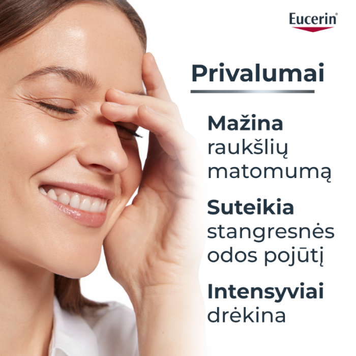 EUCERIN Hyaluron-Filler +3x Effect dieninis veido kremas SPF 30 visų tipų odai su hialurono rūgštimi, 50 ml