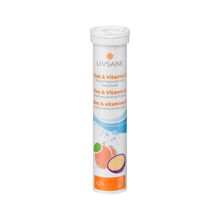 LIVSANE cinko ir Vitamino C šnypščiosios tabletės N20