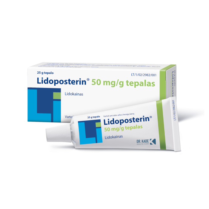 Lidoposterin 50 mg/g tepalas 25 g